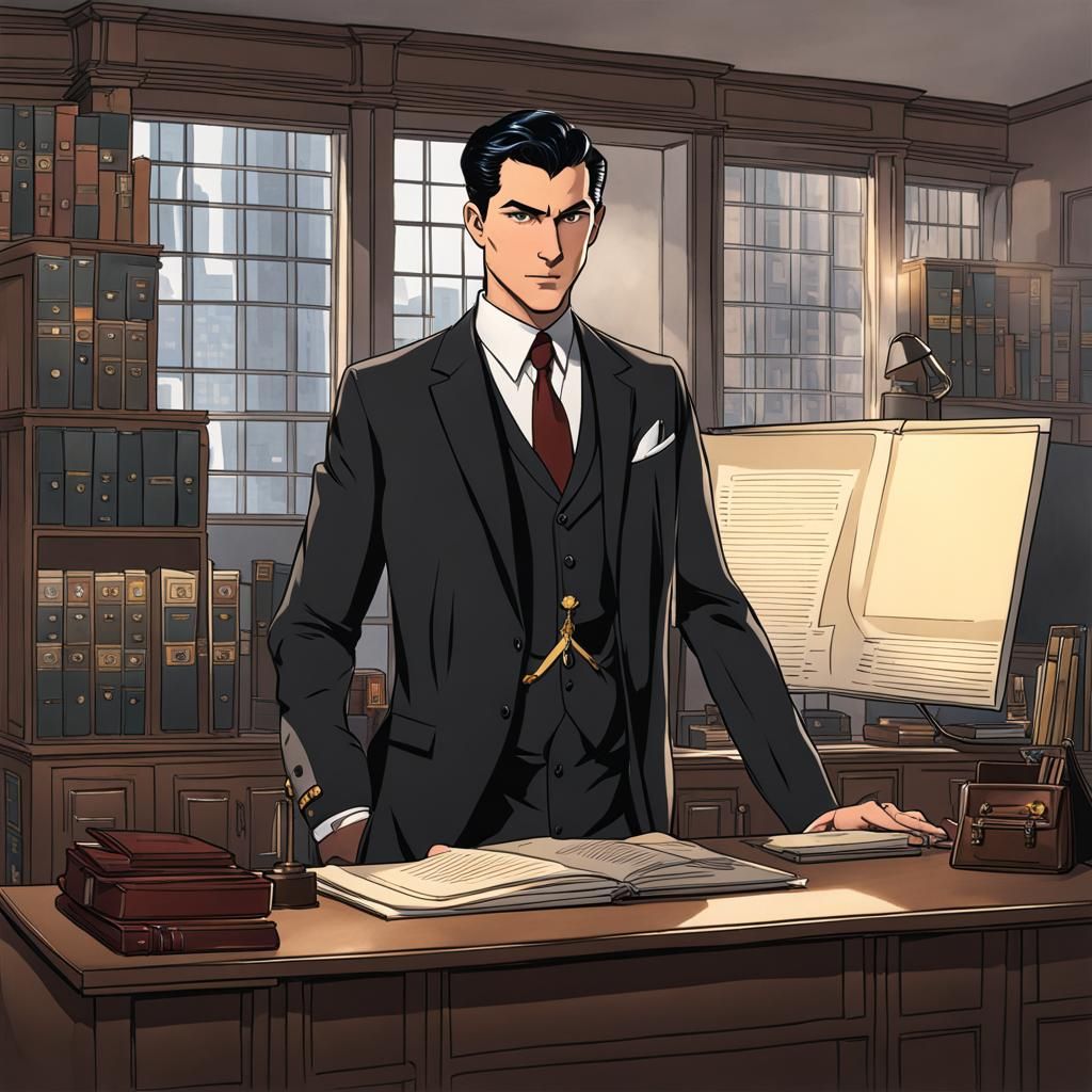 Wizard in 1920s New York Office