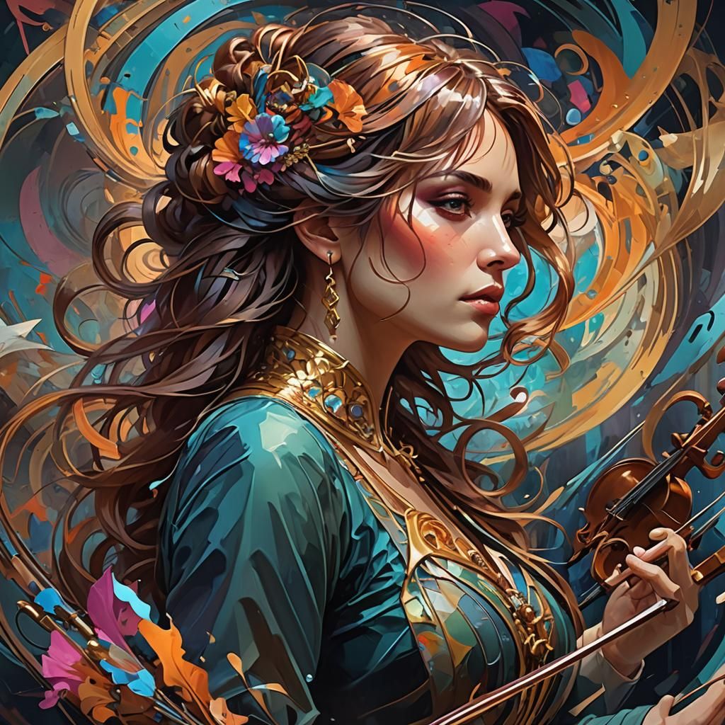 Orchestra's Music Creates Swirling Colors, Ethereal Creature...