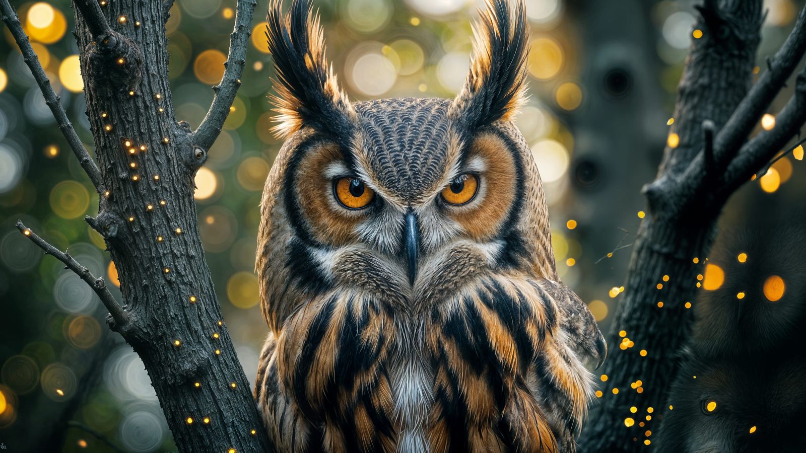 A Great Horned Owl
