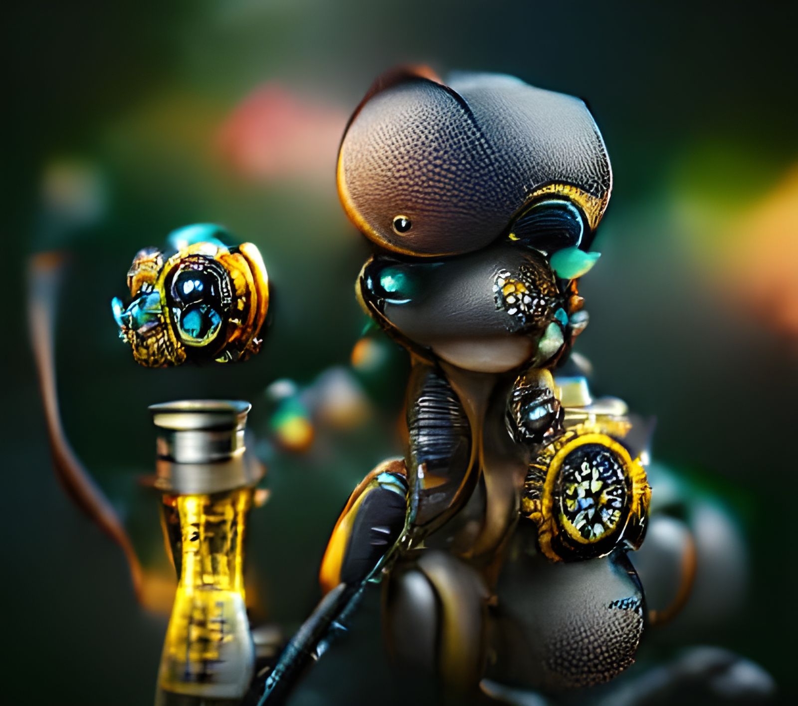 Steampunk Mech Alien in 8K Resolution