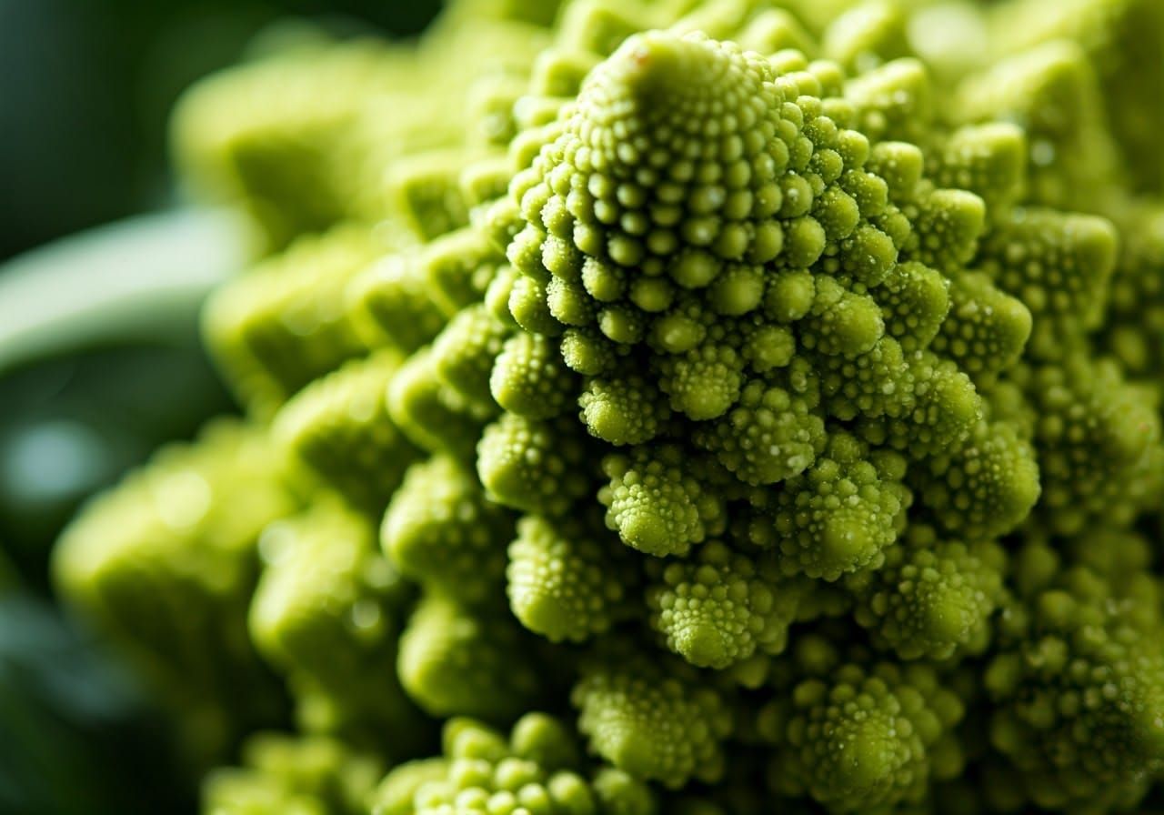 Romanesco Broccoli in Hyper-Realistic Macro Photography