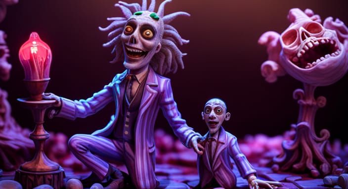 Beetlejuice Miniature Action Set in Zombiecore Style