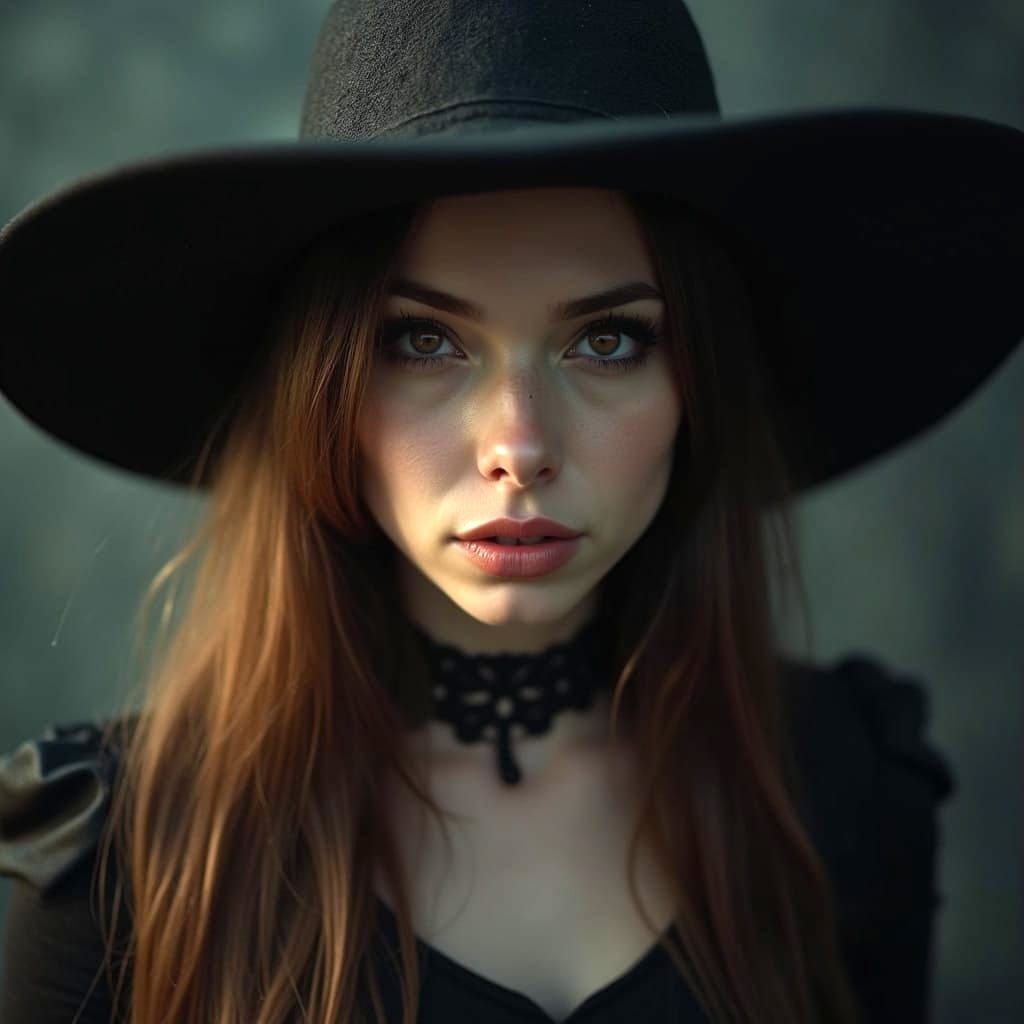 Ethereal Witch Masterpiece in Cinematic Film Still