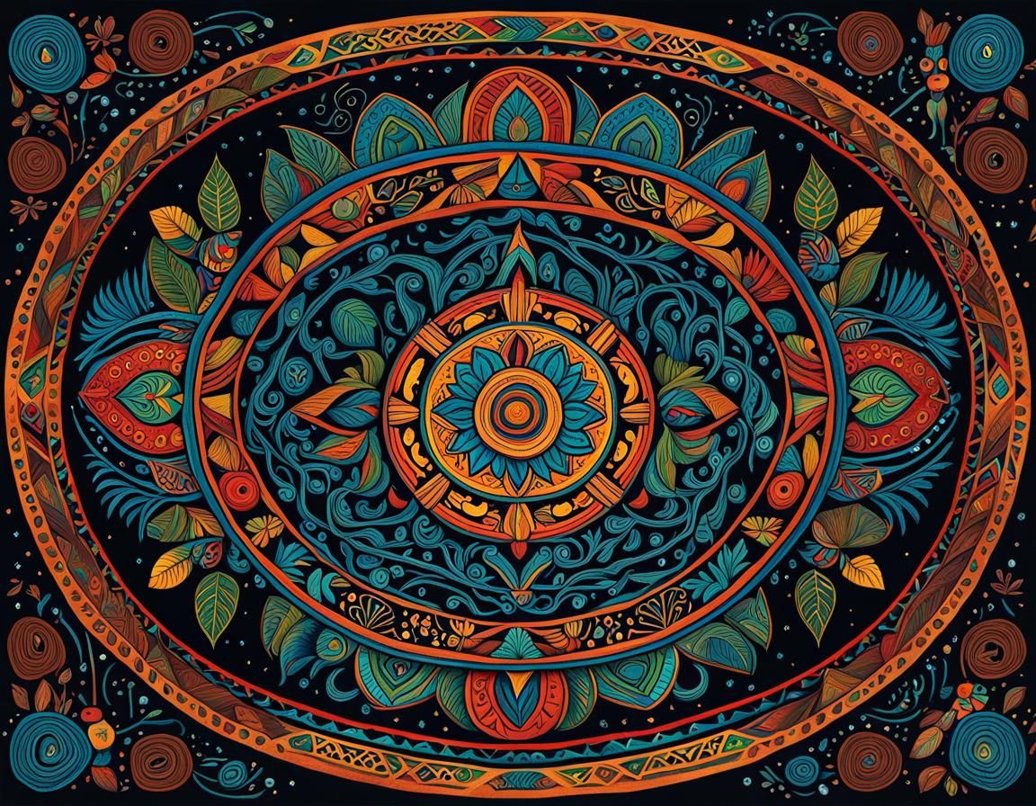 Madre Ayahuasca: Cave Painting Meets Huichol Art