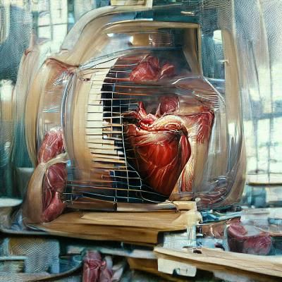 Heart in Cage: Oil Painting by Gurney