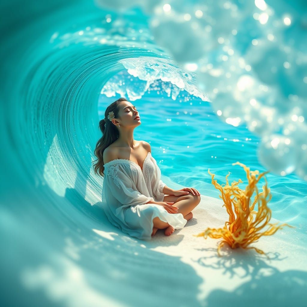 Tranquil Goddess of the Turquoise Wave