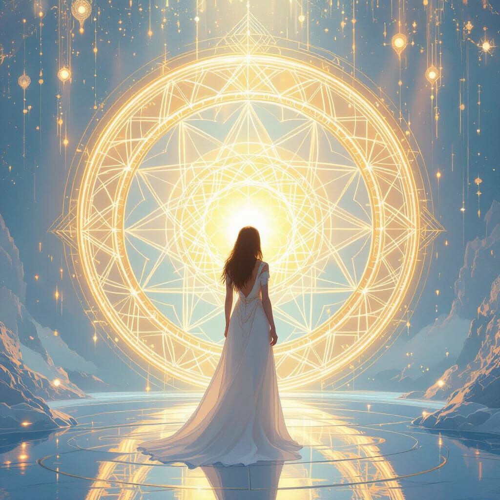 Golden Age Ascension Portal with Geometric Light
