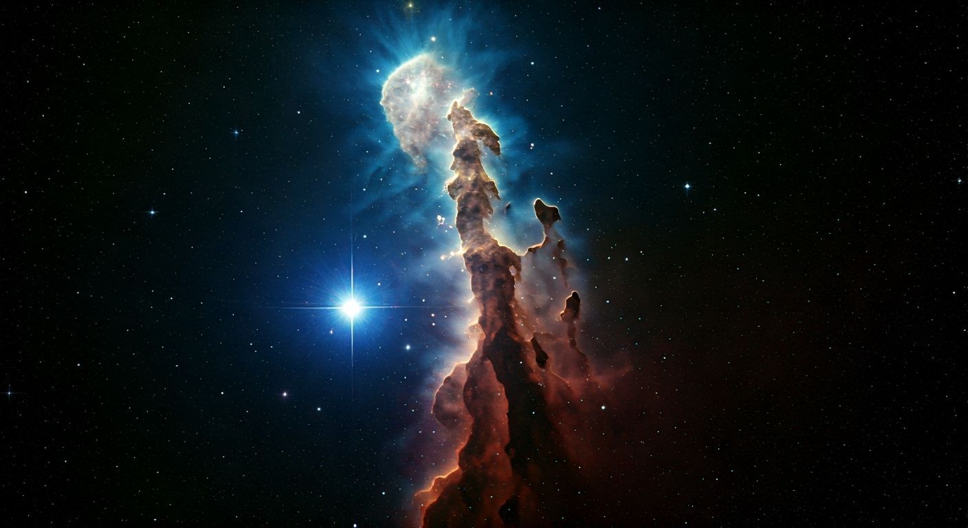 Colorful Nebula in Deep Space: Ghibli Style