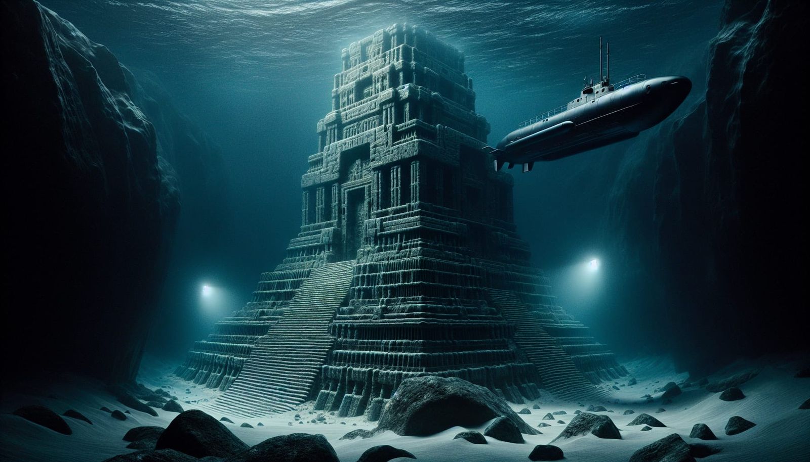 Submarine Finds Ancient Temple Under Ocean