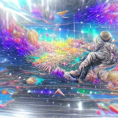 Holographic Cosmic Illustration in Astral Style