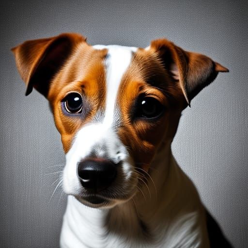 Hyperrealistic Jack Russell Puppy Portrait