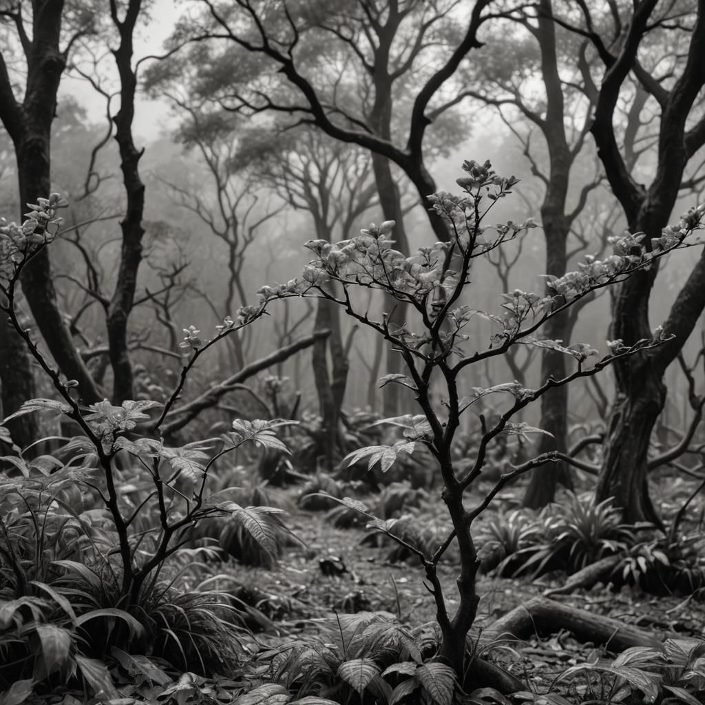 High Contrast Black and White Composition in HDR