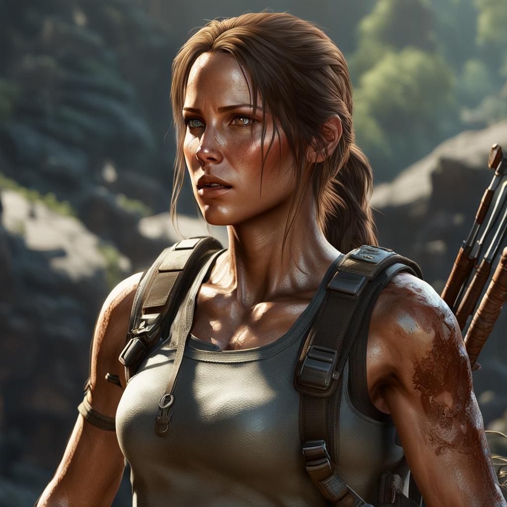 Hyperrealistic Lara Croft Tomb Raider in 8k