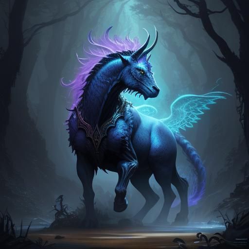 Mystical Animal in Ethereal Fantasy Matte Painting