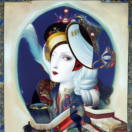 Venus Portrait in Botticelli Style with Vivid Colors