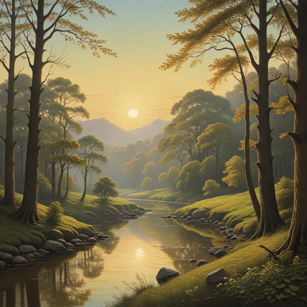 Dreamlike Landscape in Antique Bottle