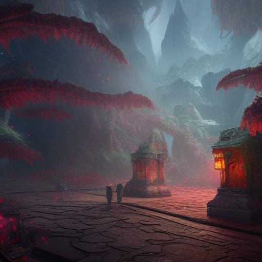 Fantastical Pen in Detailed Matte Painting