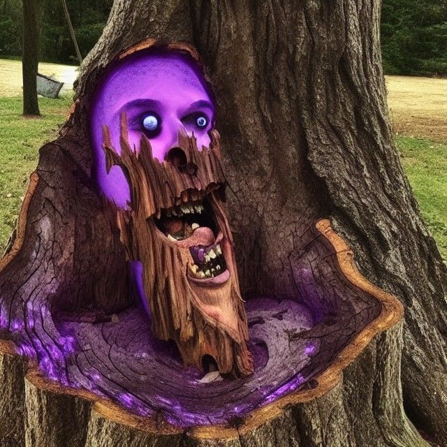 Soul Tree: A Wooden Man with a Glass Head