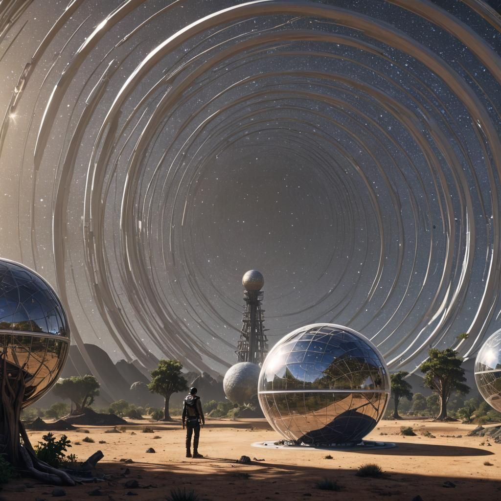 AI Visualization of a Dyson Sphere