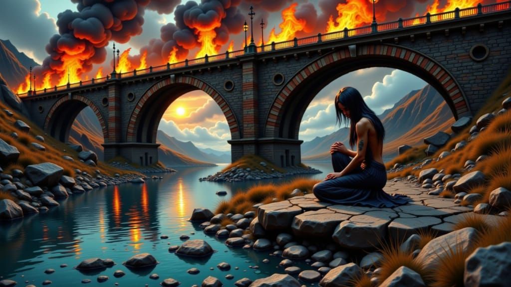 Desperate Prayer by Burning Bridges: Whimsical Art