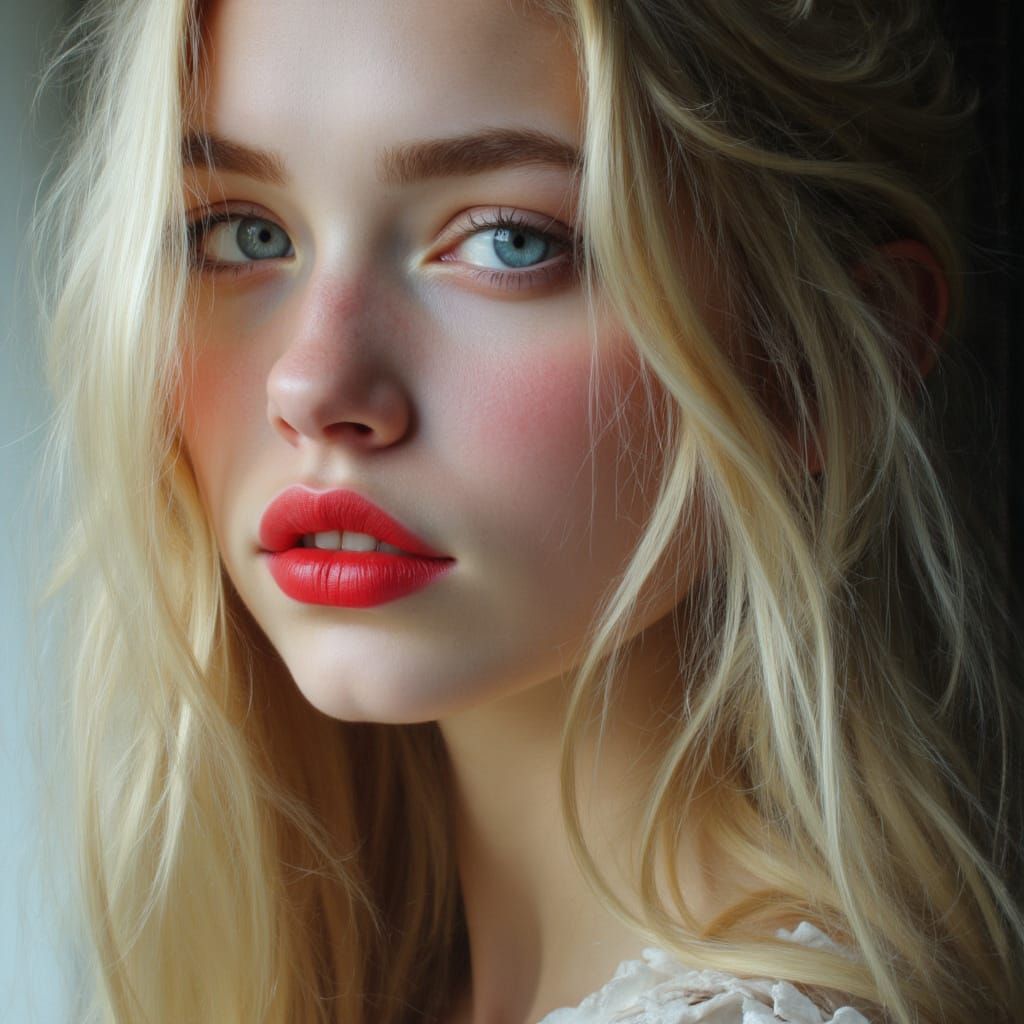 Norse Goddess Portrait in Vogue Studio Style