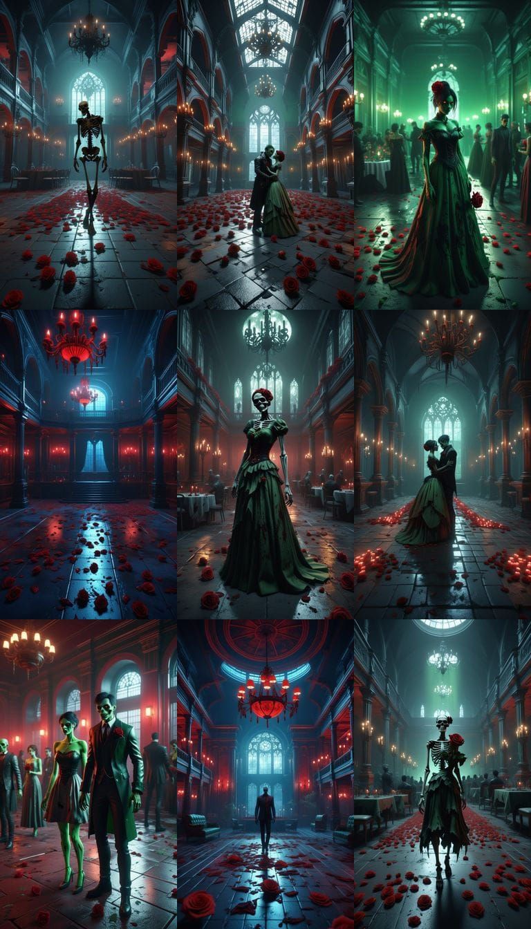 Zombie Prom Night in Gothic Ballroom