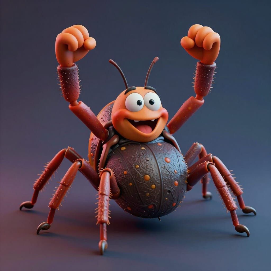 Detailed 3D Mass Illustration of a Tick