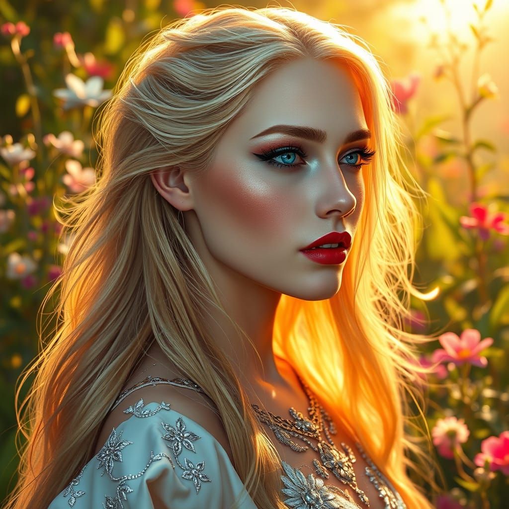 Goddess in Ethereal Glow, Inspired by Fantasy Concept Art