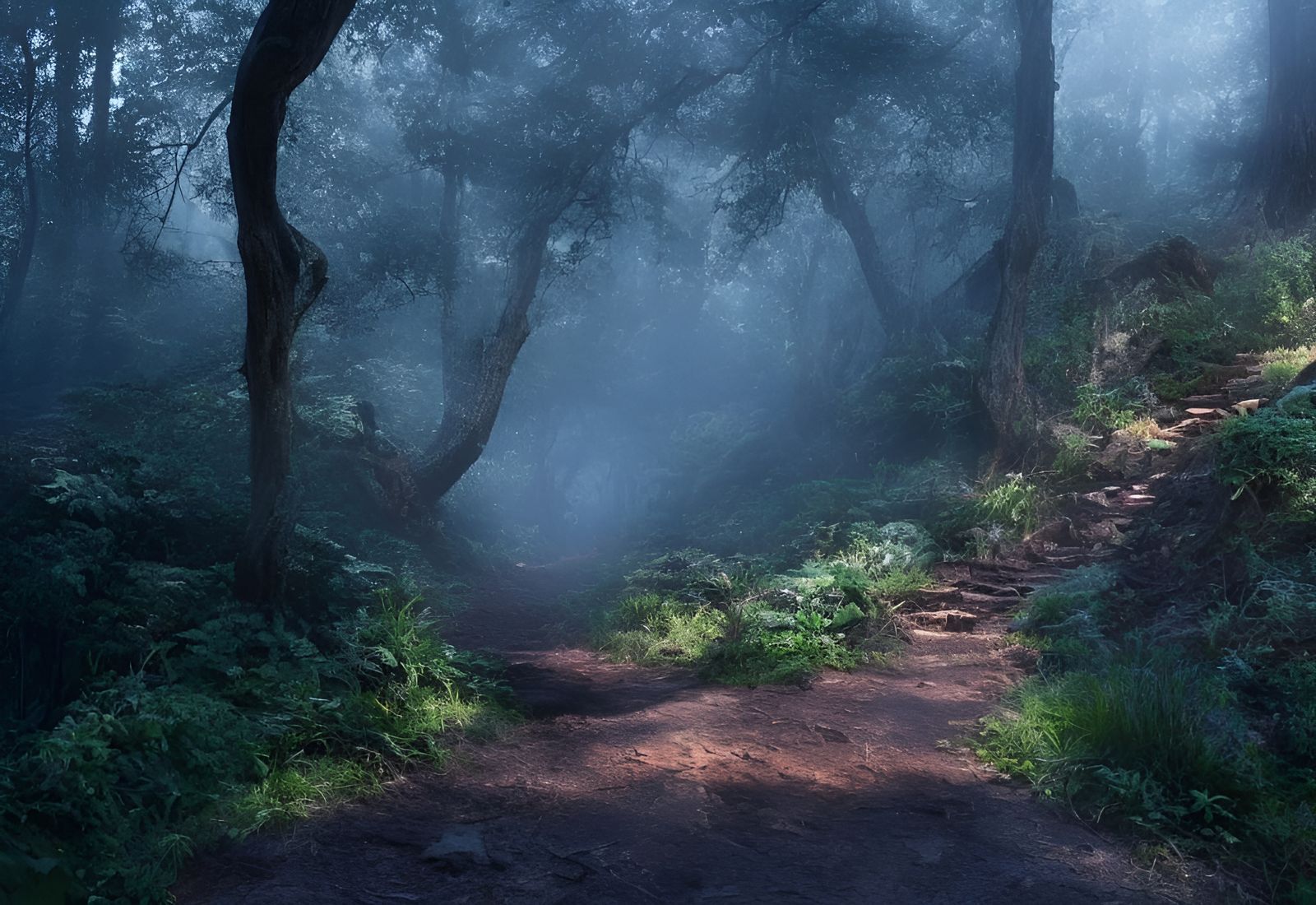 Radiant Elven Forest Path by Daniel Lieske