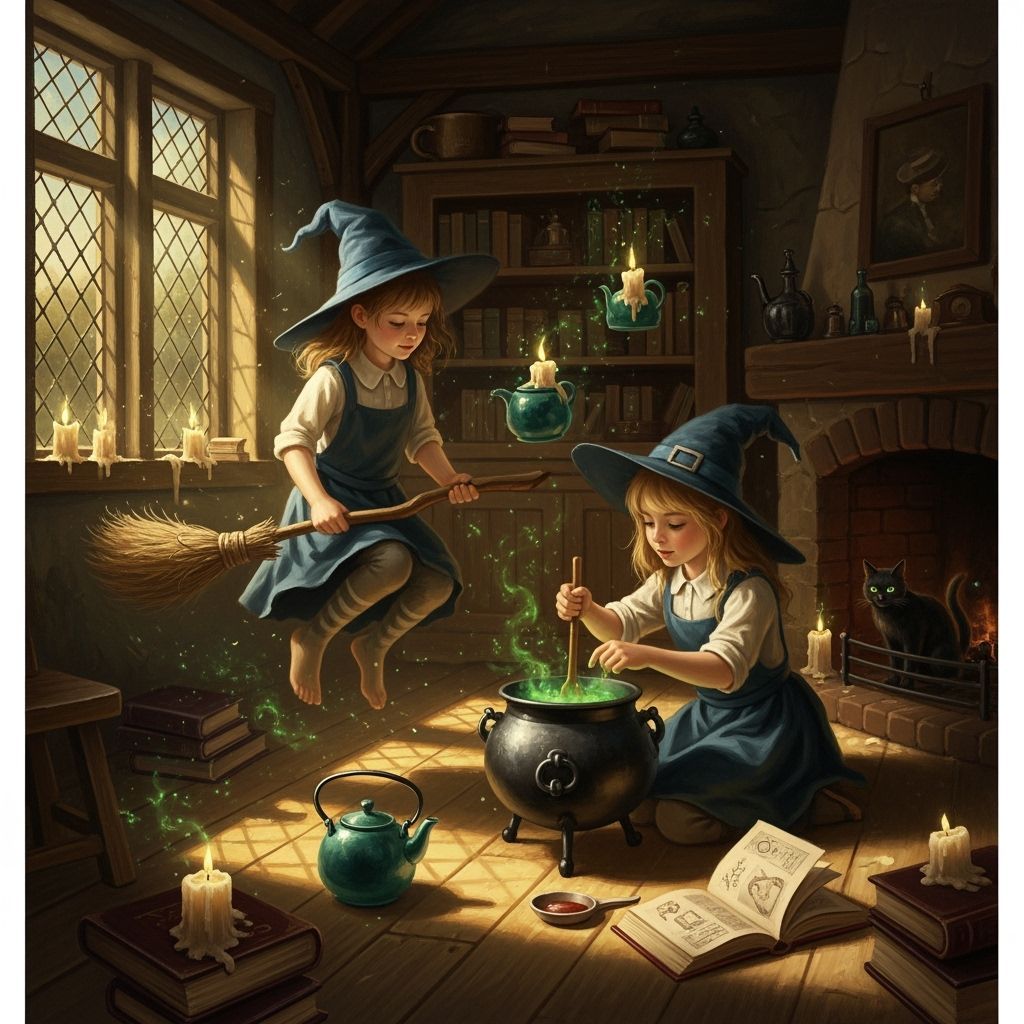 Renaissance Fantasy: Children's Chores in a Rustic Wizard Ho...