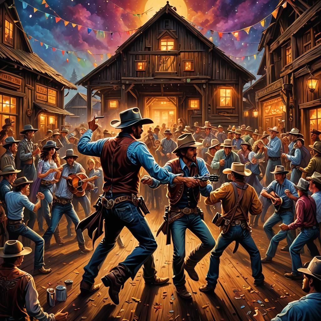 Epic Western Barn Dance Masterpiece