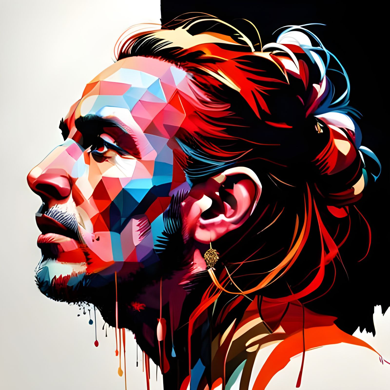 Majestic Floating Orbs in Ink Wash Style