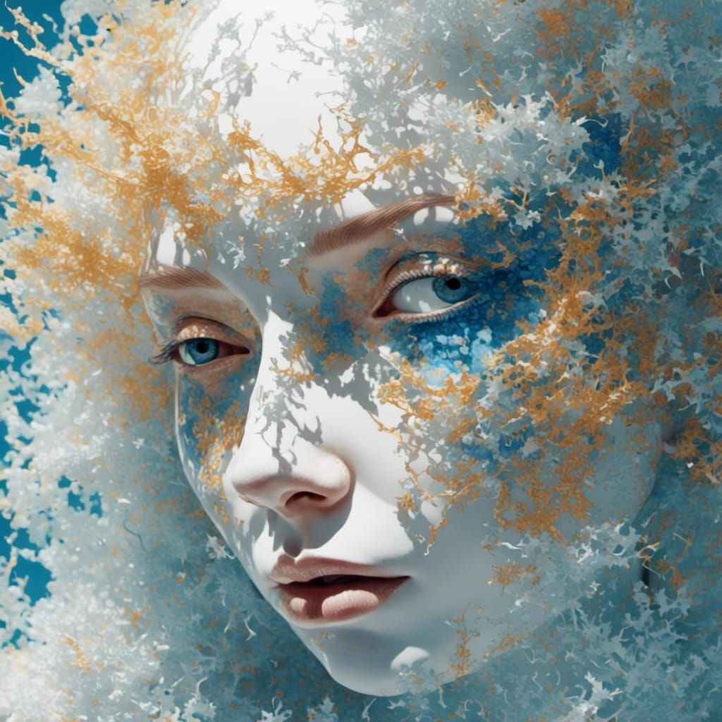 Abstract Liquid Portrait of a Woman