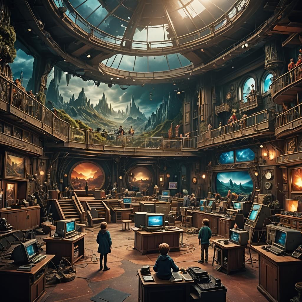 Children Take Over Television Studio: Digital Matte Painting