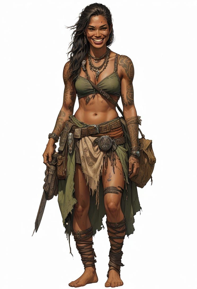 Polynesian Scavenger in Post-Apocalyptic Heroic Fantasy