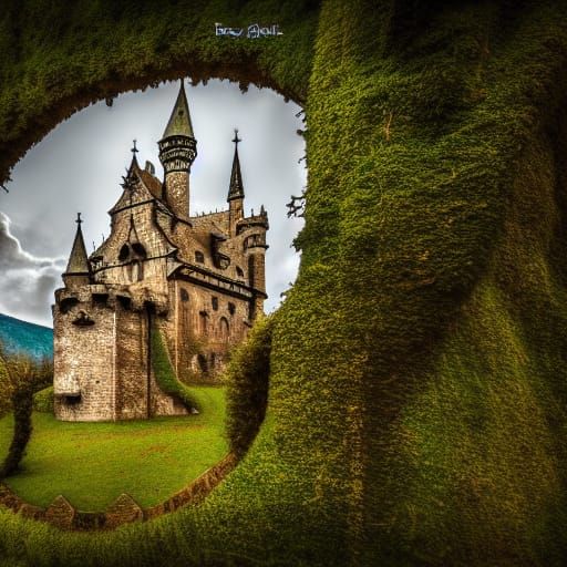 Hyperdetailed Medieval Castle in Digital Art Style