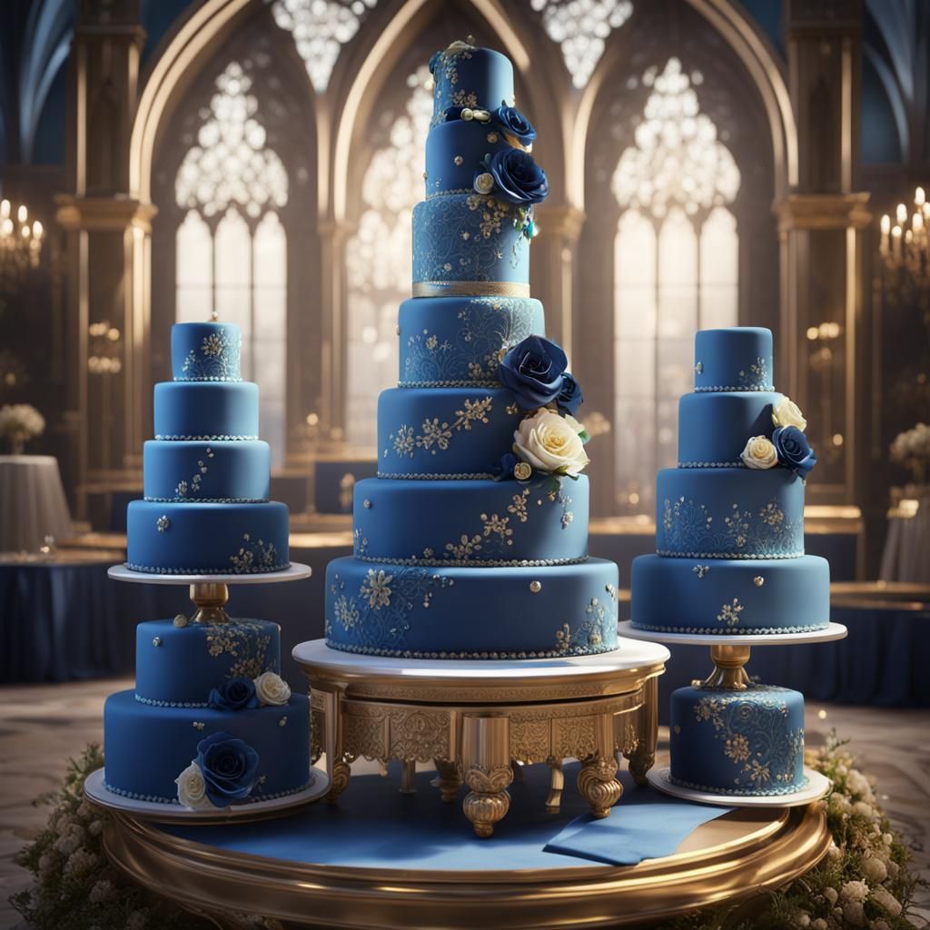 Elegant Lebanese 7-Tier Wedding Cake in Matte Painting Style