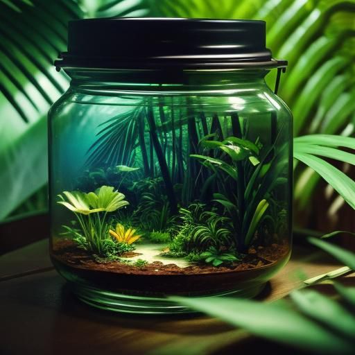 Jungle Eyes in a Jar: Cinematic Film Still