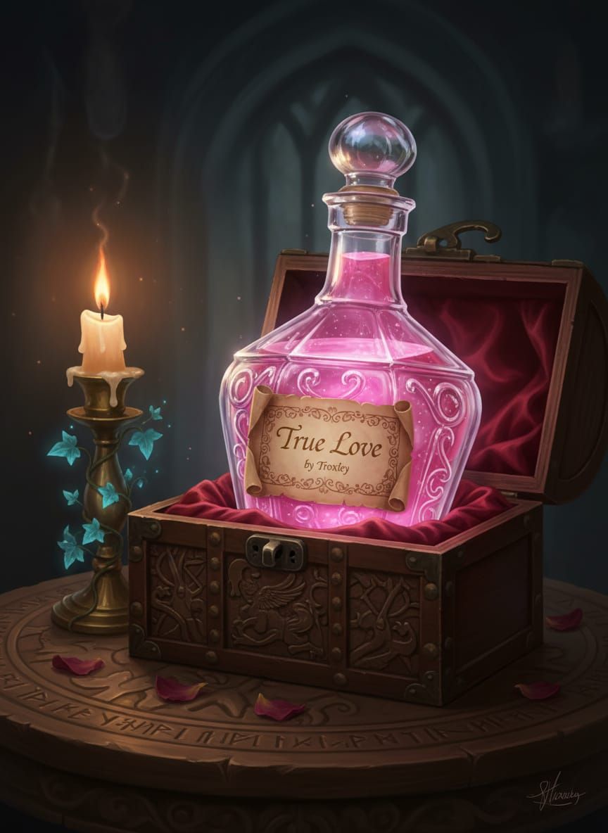 Magical True Love Potion in Ornate Box