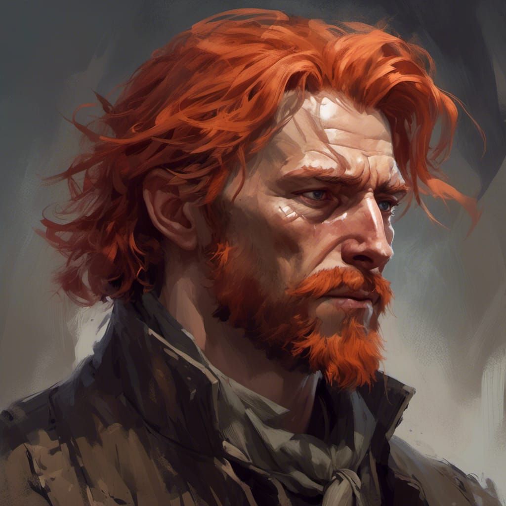 17th Century Poor Man Portrait in Baroque Style