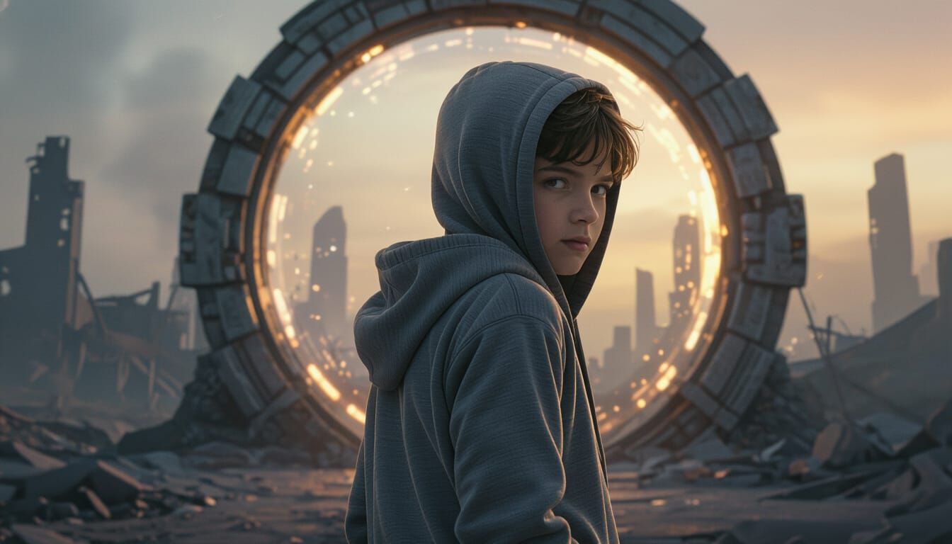 Boy Walks Through Stargate to Post-Apocalyptic City