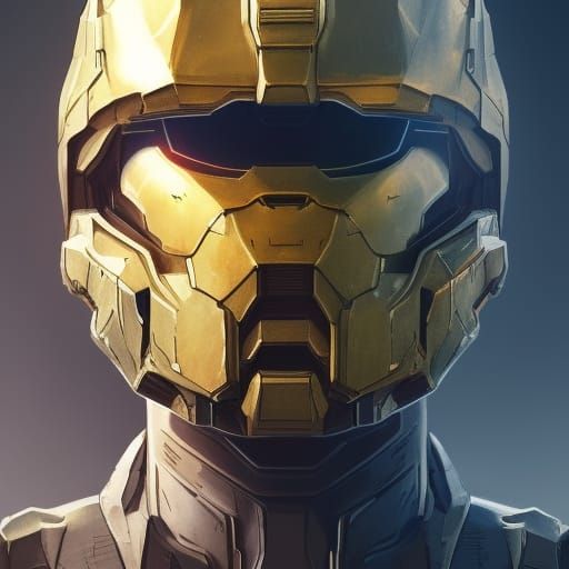 Hyperdetailed Halo Spartan Portrait in Unreal Engine 5
