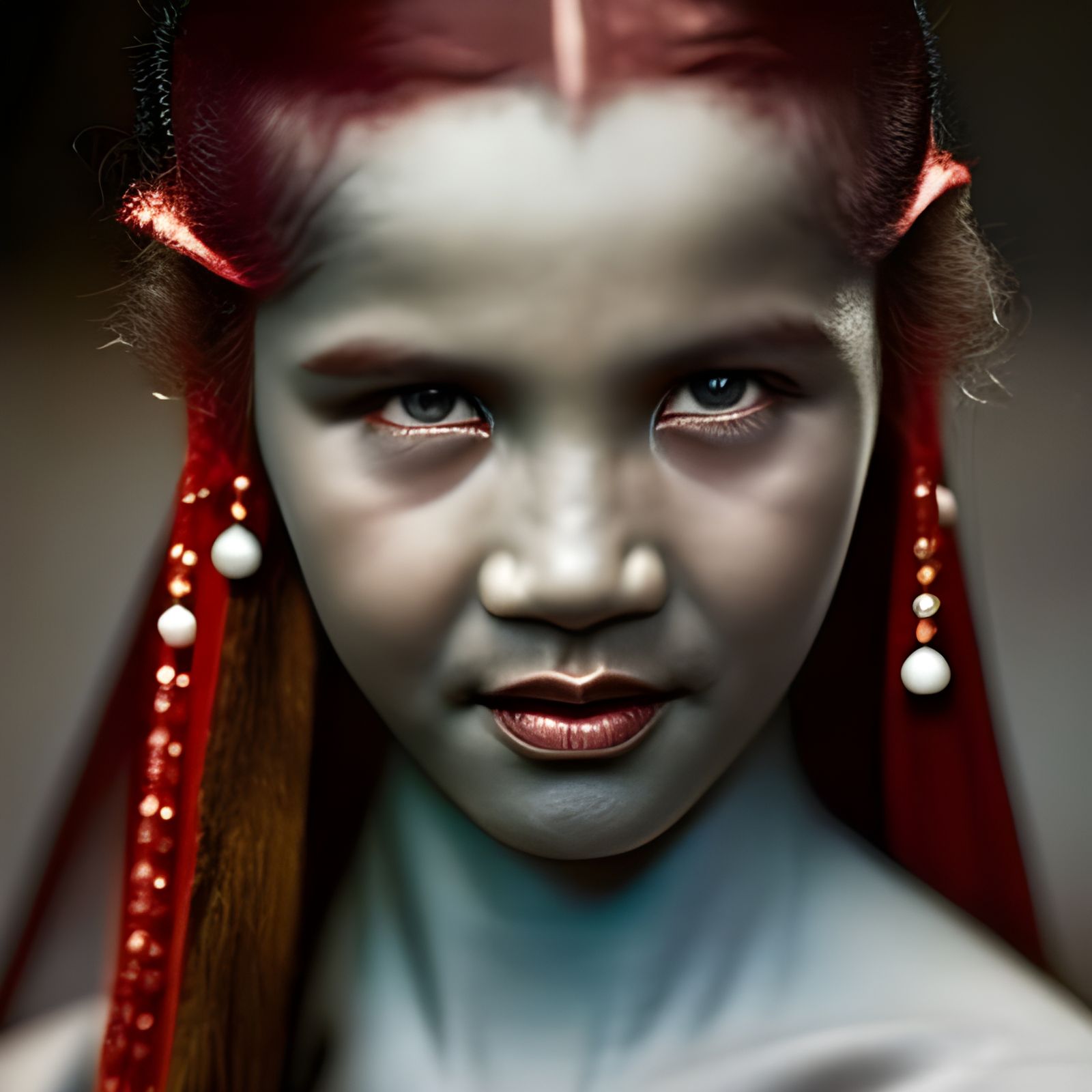 Bloody Vampire Portrait in Studio Lighting