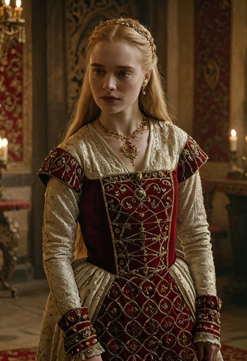Noblewoman in Exquisite Medieval Chamber, Game of Thrones St...