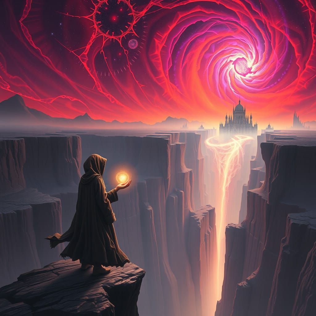 Mysterious Traveler at the Edge of a Cosmic Chasm