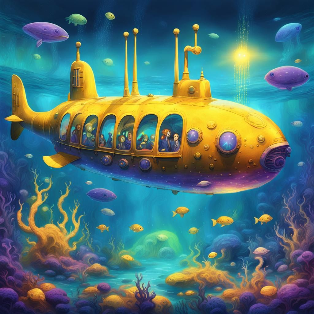 The Beatles' Mystical Submarine Journey: Concept Art