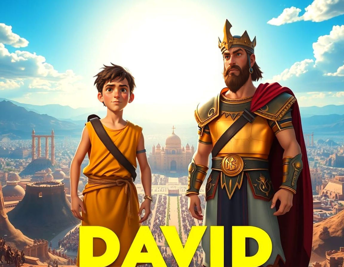 Pixar-Inspired King David: From Young Hero to Biblical King