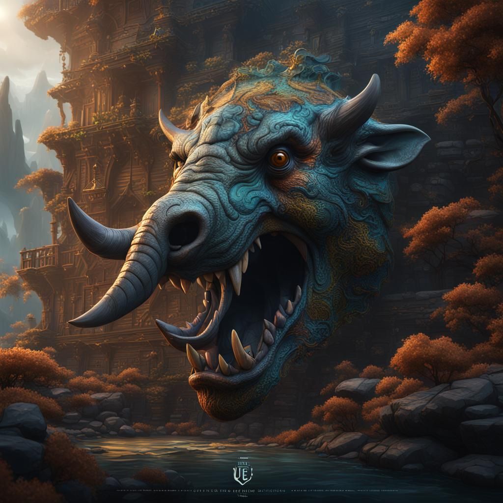 Detailed Nose in Fantastical Matte Painting