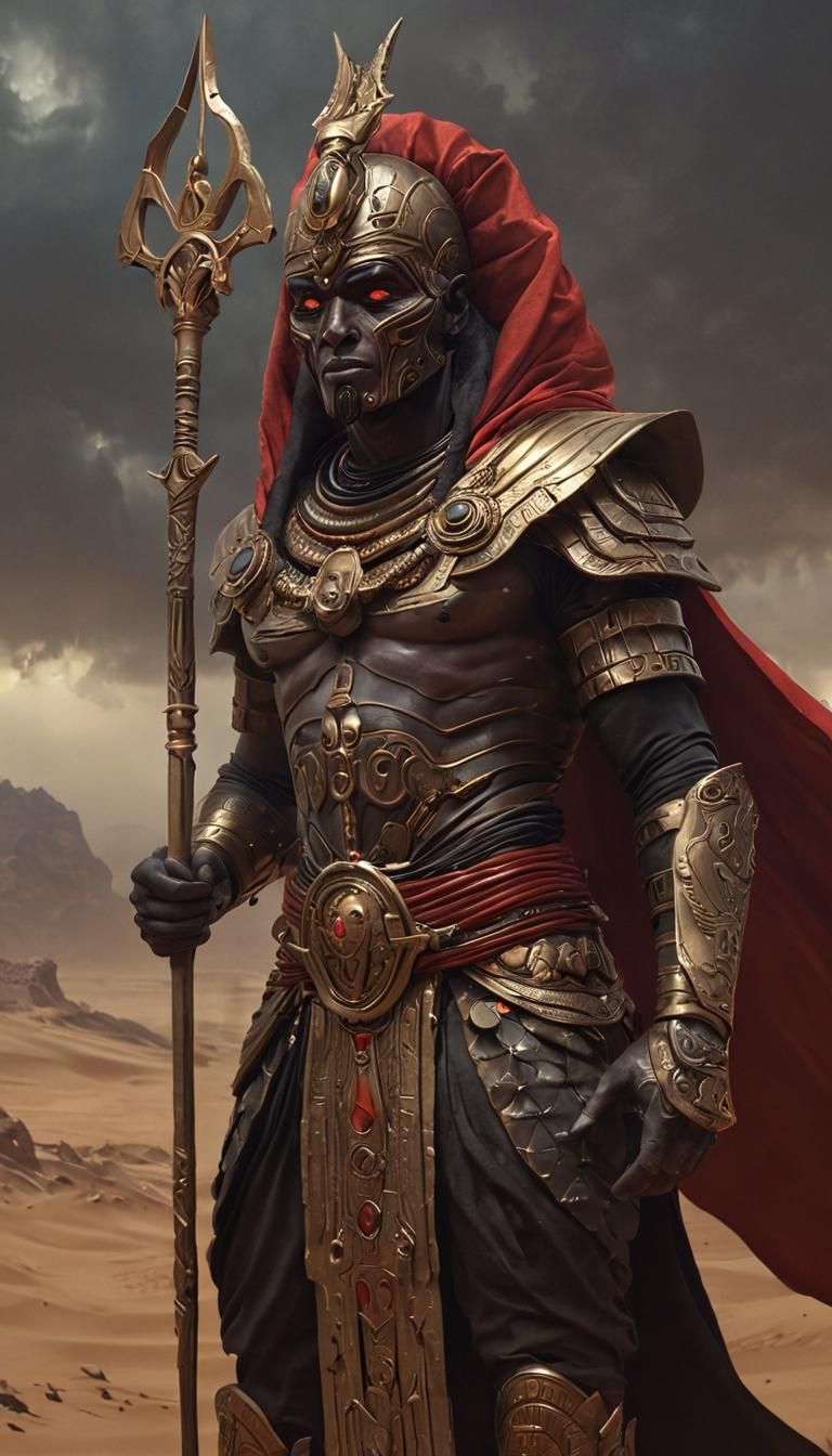 Set, God of Chaos, in Dark Fantasy Art