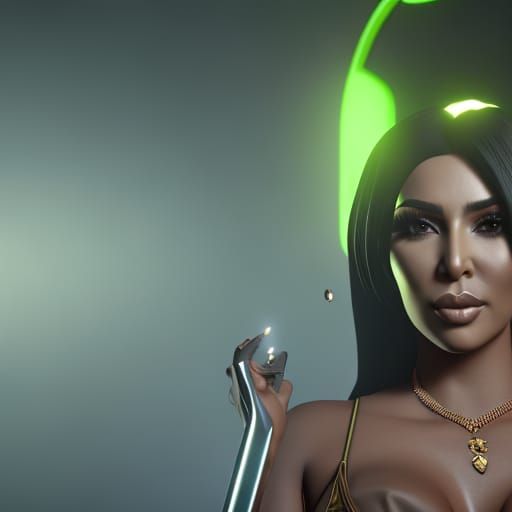 Kim Kardashian Smoking Weed: 3D Cinematic Render